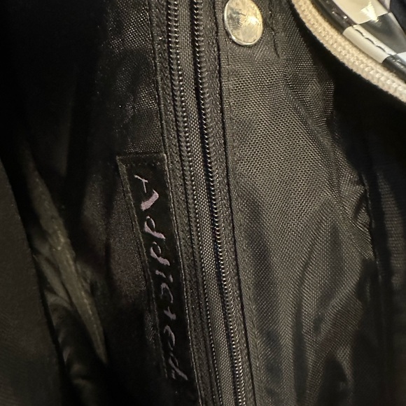 Addicted Black & White Checkered Vinyl Handbag - Picture 2 of 5